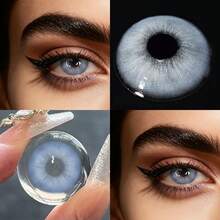 Lalens 1對全年適用 NVP HEMA 經典羅馬時代藍色 直徑14.2mm 基弧8.6mm 小瞳孔 自然美感韓系時尚設計 防UV 柔軟透氣舒適佩戴隱形眼鏡 適合女性女孩日常妝容 春季 Y2K風格 生日 學生返校禮物 適合所有臉型 - Rome BU - 查看 6