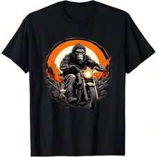 Short-Sleeved T-Shirt For Couples Motorcyclists: "Those Who Ride Together Will Stay Together..." 100% Cotton - 黑色 2 - View 6