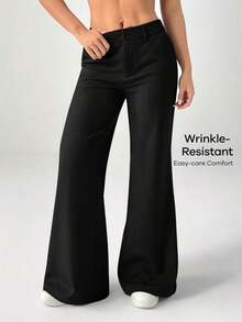 Nuevos pantalones de traje de estilo casual de cintura baja para otoño e invierno - Negro - Ver 9
