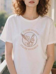 Funny-Team-Flying-Monkeys-Squadron-Wizard-Spooky--Camiseta de verano para mujer, Camisetas gráficas para mujer - Blanco - Ver 3