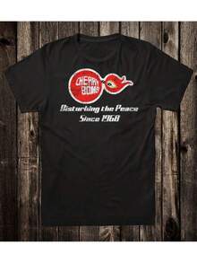 1 pieza Camiseta de manga corta de cuello redondo holgada unisex de 180g, 100% algodón puro transpirable y suave, estilo Y2K Bababask con estampado gráfico moderno, ideal para mujer y hombre, perfecta para uso diario, festivales, conciertos y todas las estaciones - Negro - Ver 6