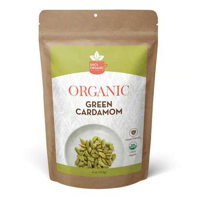  SPICY ORGANIC Jumbo-Size Organic Green Cardamom Pods -4 Oz. These Aromatic Pods Are Handpicked, Sun-Dried, And Bursting With Robust, Earthy Notes. Perfect For Enhancing Curries, Desserts, Teas, And More