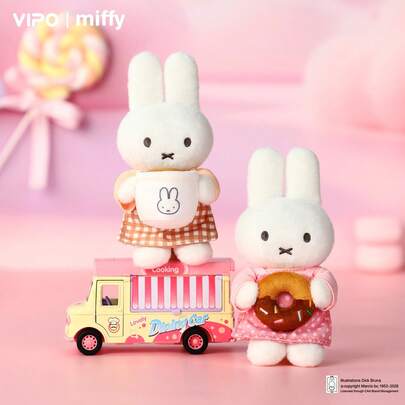  Móc khóa hình thú nhồi bông Miffy Baking Series chính hãng, hộp quà bí ẩn, phụ kiện túi hình thỏ Kawaii, mặt dây chuyền dễ thương, quà tặng bất ngờ (1 cái ngẫu nhiên)