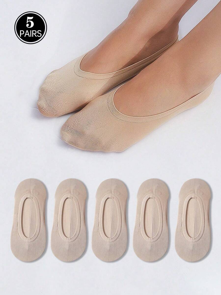 5 đôi tất nữ màu nude, thiết kế lưới mỏng co giãn cao với lớp silicon chống trượt, bóng mượt (không kèm bao bì giấy carton) - Nhiều màu - Xem 1