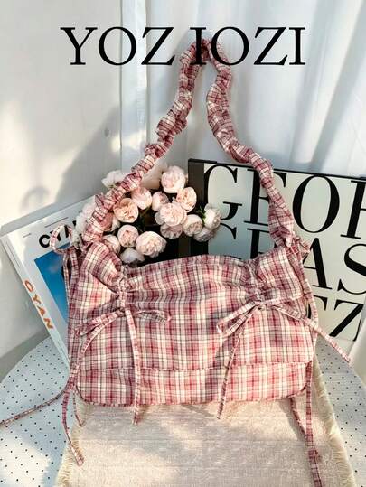 Back To School Korean Ins Niche Design Versatile Fashion Suitable For College Students Shoulder Bag, Women's Literary Shopping Bag, Casual Style Student Classroom Commute Daily Outing Shoulder Crossbody Bag