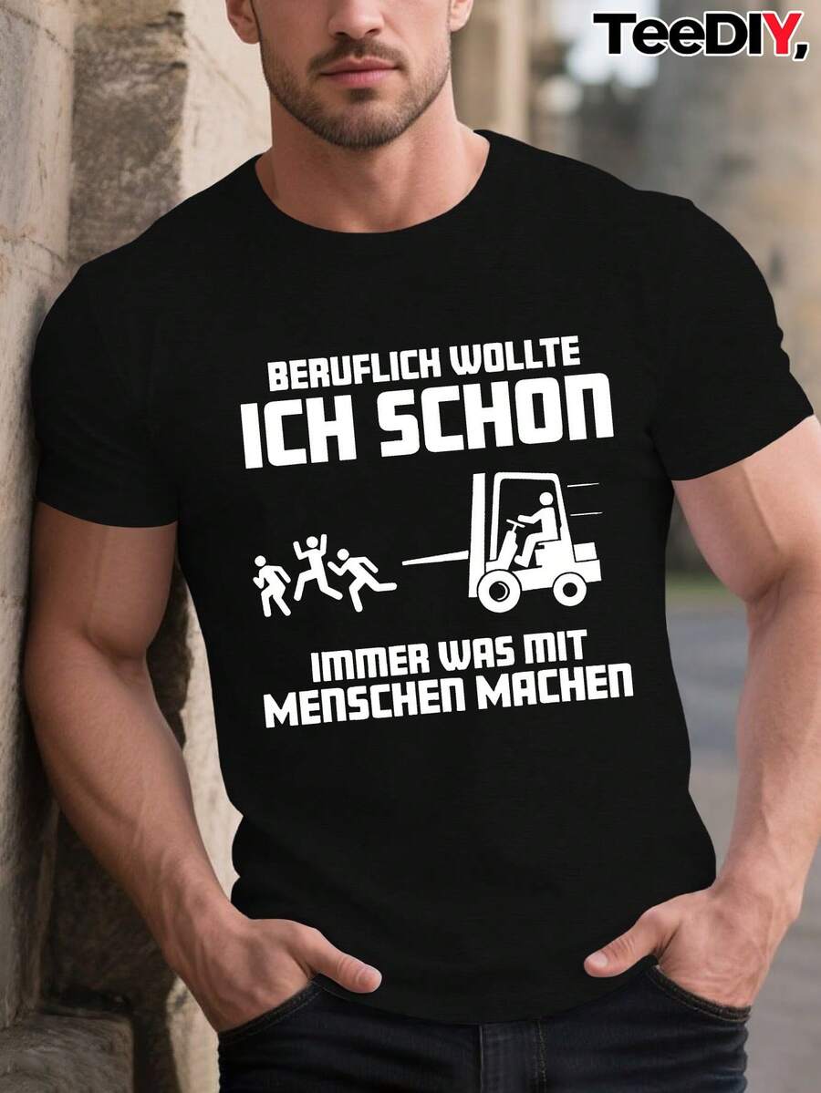 Men T-Shirts - 黑色 - 查看 1