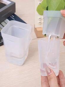 15Pcs Scale Self Watering Pots Watering Nursery Pot With Drainage, Holes Translucent Plastic Planters Mini Flower Seedlings Pot - Transparent - View 3