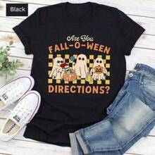 ropa de niña Camia Boo Crew Halloween Teacher: Camia de Algodón para la Temporada de Halloween, Camia de Super Marios, Camia de Villanos de Videojuegos, Camia de Algodón Inspirada en Videojuegos - Cuello Redondo 100% para Hombres y Mujeres - Diseño de Arte de Fans Estilo Chibi - Ropa Cómoda para Todo el Año y Regalo de Cumpleaños Único para Jugadores Adecuado como regalo. playera de mujer. blusas>elegantes. Boho chic. lindo,Minimal Pure Cotton Short Sleeve Tee, Loose Casual All Season Design For Women Female, Lightweight Breathable Fabric For Daily Life Streetwear School Study Weekend Dating Casual Small Partyropa  ropa de mujer basicos mujer tops de mujer ofertas ropa deportiva de mujer playeras para hombre playeras de mujer y25k mujer - Negro - Ver 6