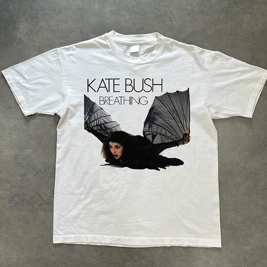 Kate Bush Breathing Song White Unisex T-Shirt - Black - View 1
