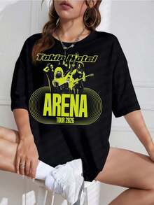 Remera Mujer Estilo Vintage 90s, Estampado Grunge, Holgada, Ideal para Look Urbano - Blanco - Ver 1