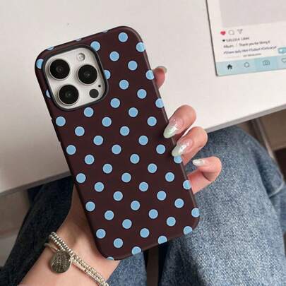 GUCADI Minimalistyczne, Ins Style, z motywem dopaminy w kropki, kreatywne, koreańsko-japońskie, miękkie etui na telefon, o pełnym pokryciu, kompatybilne z modelami Apple z serii 16/15/14/13/12/11. Ze względu na różnice w oświetleniu i wyświetlaniu, mogą wystąpić niewielkie różnice w kolorach między rzeczywistym produktem a zdjęciem.