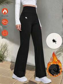 Pantalones acampanados de cintura ancha - Negro 3 - Ver 9