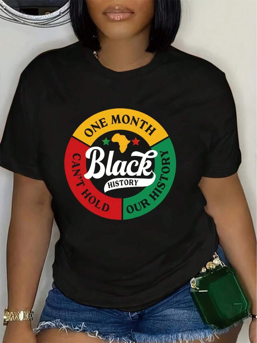 Dam-T-shirts - Svart - Visa 1