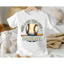 Camiseta retro de béisbol vintage, 100% algodón puro, adecuada para chicos amantes del béisbol, camiseta de béisbol personalizable, especialmente diseñada para pequeños jugadores de béisbol. - Blanco - Ver 7