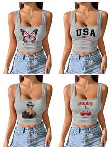 Áo tank top nữ nhún bèo. Áo croptop nữ tùy chỉnh – Thêm thiết kế/hình ảnh của bạn (Logo/Họa tiết/Ảnh thú cưng/Ảnh gia đình, v.v.). Một món quà độc đáo, cá nhân hóa. Với phần nhún bèo co giãn ở cả hai bên, chiếc áo này là món quà hoàn hảo dành cho bạn gái, trang phục lý tưởng cho các buổi hẹn hò của cặp đôi, và phù hợp cho các dịp kỷ niệm, sinh nhật, ngày lễ và các dịp đặc biệt khác. Áo tank top tùy chỉnh | Áo nữ mùa xuân & hè cá nhân hóa | In ấn tùy chỉnh | Trang phục nữ. - Màu Xám nhạt - Xem 2