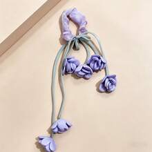 Ethereal Lily Of The Valley Ribbon Hair Tie, Gentle Side Ponytail Hair Rope, Sweet Fairy Hair Accessory For Bun Hairstyles - Multicolor - View 8