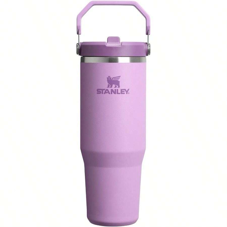 IceFlow 2.0 Flip Straw Tumbler With Handle 30 Oz Twist On Lid And Flip Up Straw Leak Resistant Bottle Insulated Stainless Steel BPA- Lilac - Màu tím nhạt + 30 ounce - Xem 1