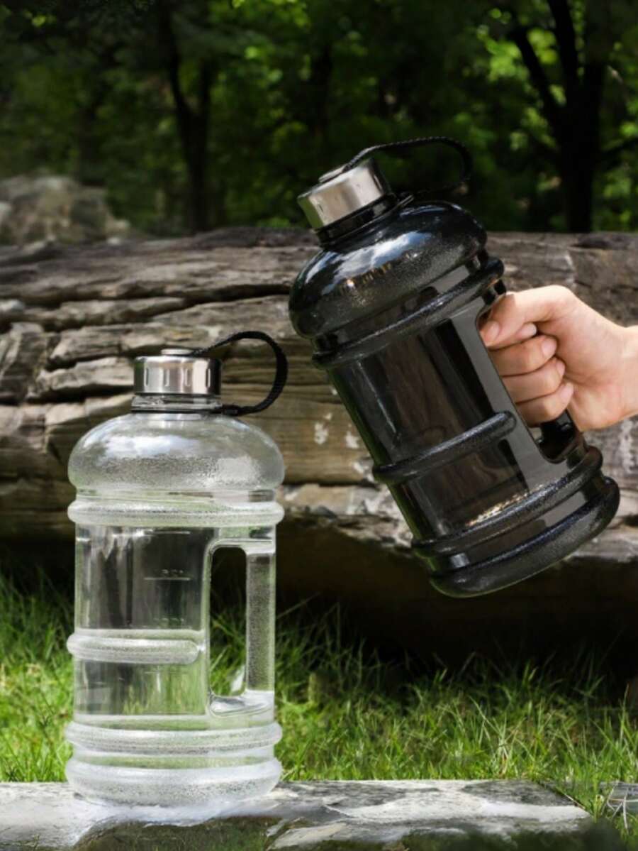 1個特大容量塑膠杯,夏季健身便攜式戶外水壺,防漏戶外成人旅行水壺,健身房水壺 - 彩色 - 查看 1