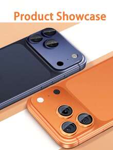 1pc Full Coverage Camera Lens Protector, High-Definition Tempered Glass Matte Surface, Easy Installation, Waterproof Shockproof Scratch-Resistant Anti-Fingerprint, Suitable For IPhone 17 Pro Max/17Pro, Suitable For Daily Protection, Office, Home, Smartphone Camera Anti-Drop Anti-Scratch Protective Cover - Orange - View 6