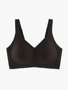 Women's Full Coverage Wireless Minimizer Bra, Lift And Support, Prevent Sagging, Smooth Shaping Underwire Bra - Black - View 2
