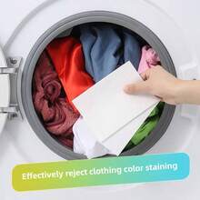 50pcs Colorful Color Catcher Laundry Sheets, Disposable Anti-Fading Color Absorbing Sheets, Prevent Clothing And Bedding Color Bleeding, Practical Daily Laundry Supplies - A - View 4