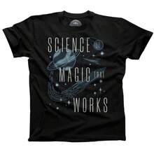 Camiseta para Hombre: La Ciencia es Magia que Funciona - Negro - Ver 1
