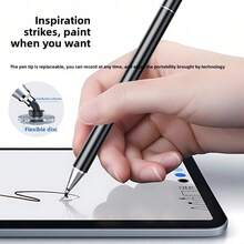 3pcs Capacitive Touch Stylus Pens, 2-In-1 Design With Round Disc Tip + Silicone Tip, Compatible With Smartphones And Tablets - Multicolor - View 6
