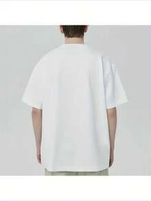 1 Unisex Short-Sleeved T-Shirt With Vintage Religious Portrait Print, 180g 100% Pure Cotton, Vintage Gift, For Valentine's Day, For All Four Seasons, With A Slightly Flared Hem. - 白色 - 查看 3
