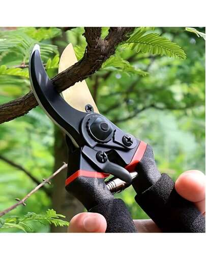 1 chiếc kéo ProGarden hợp kim titan T13 - Kéo tiện dụng dành cho người thuận tay phải với lưỡi thép hợp kim siêu sắc bén, khóa an toàn và tay cầm chống trượt, thích hợp để cắt tỉa hàng rào và làm vườn.