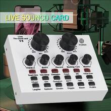 V8 Live Streaming Sound Card Voice Changer Audio Mixer, USB Podcast Audio Interface For Live Streaming Recording Singing Gaming, Multi-Function Sound Effect Board For Phone Computer Microphone, Gift For Men And Women - View 10