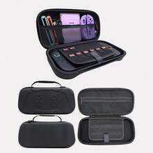 Túi đựng Switch vỏ cứng chống sốc, di động, thích hợp mang đi du lịch cho Switch 2. Được làm từ vải đen chống mài mòn với vỏ cứng EVA độ cứng cao, túi cung cấp khả năng chống rơi và chống sốc hiệu quả. Được trang bị dây đeo tay tích hợp, túi nhẹ và dễ mang theo. - Xem 4