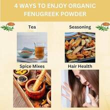 SPICY ORGANIC Fenugreek Powder - 16 OZ - USDA Certified Organic - Freshly Ground  Fenugreek Seeds For Hair, Tea  Robust Seasoning Spice In Cooking Natural Flavor - SO-FSP-16OZ - View 3