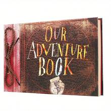 OUR ADVENTURE BOOK 我们的冒险之旅纪念册——周年纪念/结婚的完美情侣礼物，复古DIY相册剪贴簿，旅行回忆录，配有优质绳索封口 - 復古款 - 查看 8