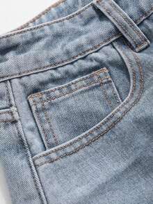 Shorts vaqueros de moda para mujer, combinables con todo, para primavera y verano - Azul - Ver 8