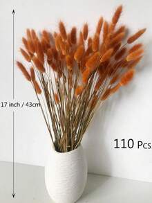 60pcs 16.5 Inch Artificial Rabbit Tail Grass, Home Decor Artificial Rabbit Tail Grass Stems, Suitable For Bohemian Floral Decoration, DIY Crafts, Home Kitchen And Wedding Decoration, Christmas Decoration, Thanksgiving Decoration, DIY Wreath Decoration - Burnt Orange - View 4