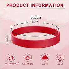 4pcs Solid Color Silicone Wristbands, Flexible Waterproof Durable For Sports Club, Team Building, Games, Party Favors, Football Events, ID Badges - Silicone Wristband - View 2