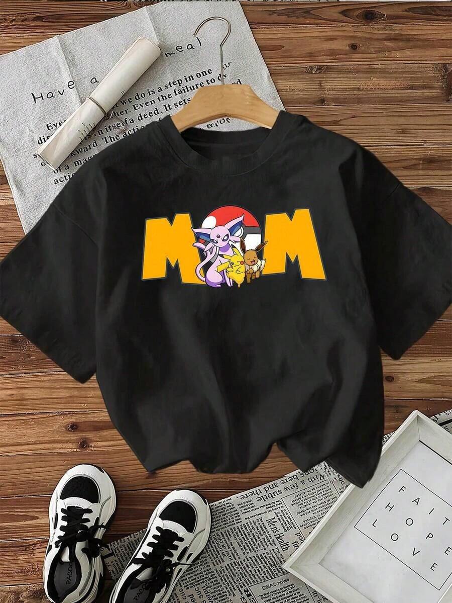 Camisetas de Algodón de Alta Calidad para Mujer, Originales y Autorizadas por , Camisetas con Estampado de la Familia de Ibrahimovic de , Camisetas de Algodón Estilo Urbano con Dibujos Animados, Camisetas Elegantes y a la Moda para Mujer, Camisetas para Fanáticos de los Dibujos Animados, Regalos para Amantes de los Dibujos Animados y Regalos para el Día de la Madre. Camiseta unisex de algodón holgada de manga corta y cuello redondo estilo vintage urbano. Blusas para mujer. blusas.blusas casuales para dama. - Negro - Ver 1