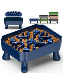 Slow Feeder Dog Bowl 2-In-1 Raised Anti-Choking Maze Puzzle, 2-6 Cups Pet Food For Small & Medium Breeds, Interactive Slow Eating Feeder To Reduce Boredom - 6 杯 - 查看 9