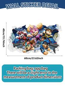 Hình dán tường 3D chủ đề Paw Patrol, 5 mẫu thiết kế bao gồm Chase, Skye, Rubble, Rocky, Zuma, Everest và Mighty Pups, decal dán tường có thể tháo rời dùng để trang trí phòng, tiệc theo chủ đề và phông nền sự kiện, tạo thêm không khí sống động và vui nhộn cho bất kỳ không gian nào. - hình dán tường - Xem 11