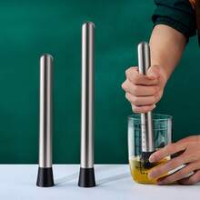 1/2 buah Penghancur Jus, Penghancur Es, Pemeras Lemon, Pengaduk Buah & Penumbuk Es Stainless Steel, Alat Dapur & Bartender, Penghancur Buah dan Es - View 12