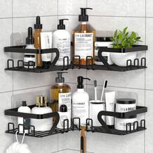 2pcs Heavy Duty Steel Waterproof Rust-Proof Corner Bathroom Shelf, No Drilling Required, Practical Home Storage Gift, Dorm & Bathroom Organizer - 2YT - View 5