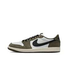 Nike Jordan Air Jordan 1 Retro Low OG With The "Reverse Swoosh" Colorway, Stylish And Comfortable Low-Top Retro Basketball Shoes, Unisex, Olive Green. - HQ6998-200 - Xem 13