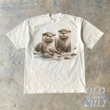 Camiseta Vintage de los 90 con Lontras de Dos Ríos, Estilo Retro de los Noventa, Ropa de Vida Silvestre, Camiseta Bonita Unisex Boho, para Amantes de las Lontras, Camiseta Bonita Y2k - Blanco - Ver 10