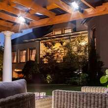 1 pieza Luz de pared solar LED súper brillante de 800mAh con sensor de movimiento, 3 modos de iluminación, luz de para jardín exterior, alimentada por energía solar para patio, calle y alumbrado comercial, lámpara solar para exteriores - Luces solares - Ver 6