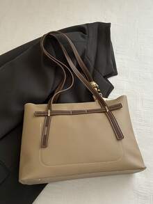 New Arrival Luxury Graphic Pattern Versatile Women Shoulder Tote Bag - Khaki - View 8