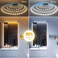 1条1米/2米/3米/4米/5米USB LED灯带，暖白光/白光LED柔光灯条夜灯，适用于电视背光、卧室、厨房、走廊、家居、橱柜、节日装饰LED照明 - 燈帶 - 查看 7