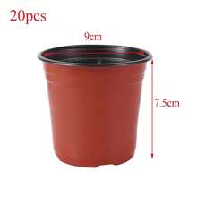 Maceta de Plástico, Caja de Cultivo Resistente a Caídas, Bandeja para Plantas de Jardín, Vaso de Vivero, Macetas para Trasplante de Plantas E2 - 9 cm - 20 unidades - Ver 1