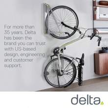 Delta Cycle - s para Colgar en la Pared del cochera Giratorio para Ahorrar Espacio, no Requiere elevación, Soporte Vertical para Bicicletas Soporte de Pared para - Plateado - Ver 7