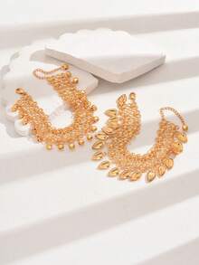 1pc Fashion Minimalist Versatile Casual Commute Delicate Bell Tassel Multi-Layer Anklet For Women (Clasp & Tail End Position Random) - Yellow Gold - View 4