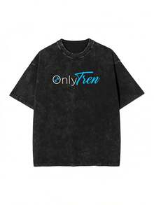 Camiseta Only Tren, Camisetas Divertidas de Verano con Diseño Estético 2024, Camiseta Kawaii Holgada para Hombre, Ropa de Diseño de Manga Corta, Camisetas Estampadas, Ropa de Moda Vintage Holgada para Hombre y Mujer, Camiseta Estampada Negra Lavada Estilo Casual Urbano - Negro - Ver 7